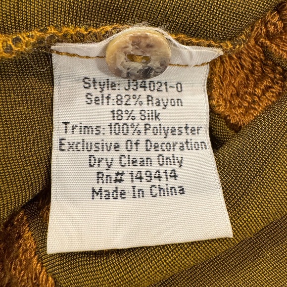 JOHNNY WAS VELVET EMBROIDERED DRESS BOHO SIZE M - Picture 8 of 8